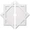 Ekena Millwork Axel Architectural Grde PVC Contemporary Ceiling Medallion, Two Piece, 34"OD x 3"ID x 18 3/4"C x 1"P CMP34AL2-03000 - alternate 1